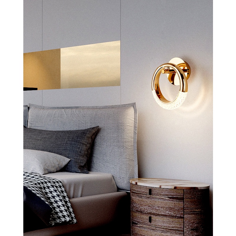 Đèn LED Gắn Tường Ánh Sáng Vàng Phong Cách Bắc Âu Sang Trọng Trang Trí Nhà Cửa