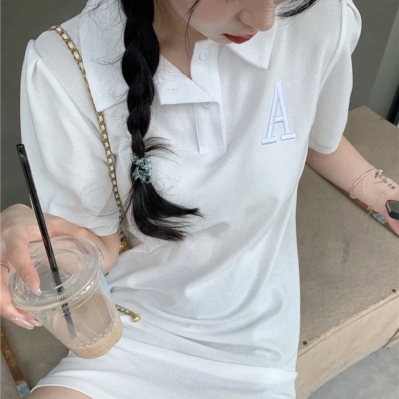 Áo Thun Tay Phồng Ngắn Dáng Rộng Thời Trang Mùa Hè Phong Cách Pháp Cho Nữ