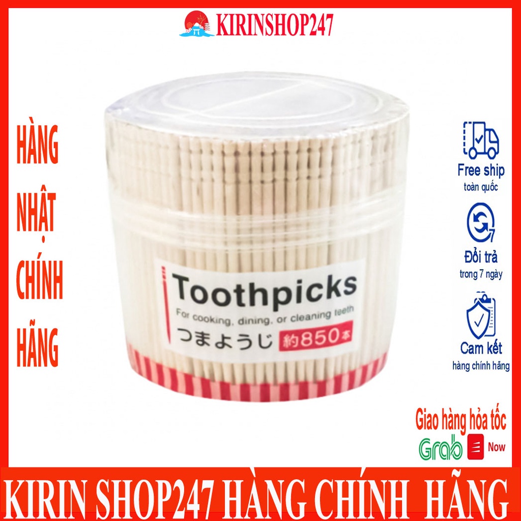 Hộp 850 tăm tre cao cấp Hàng Nhập Khẩu Từ Nhật