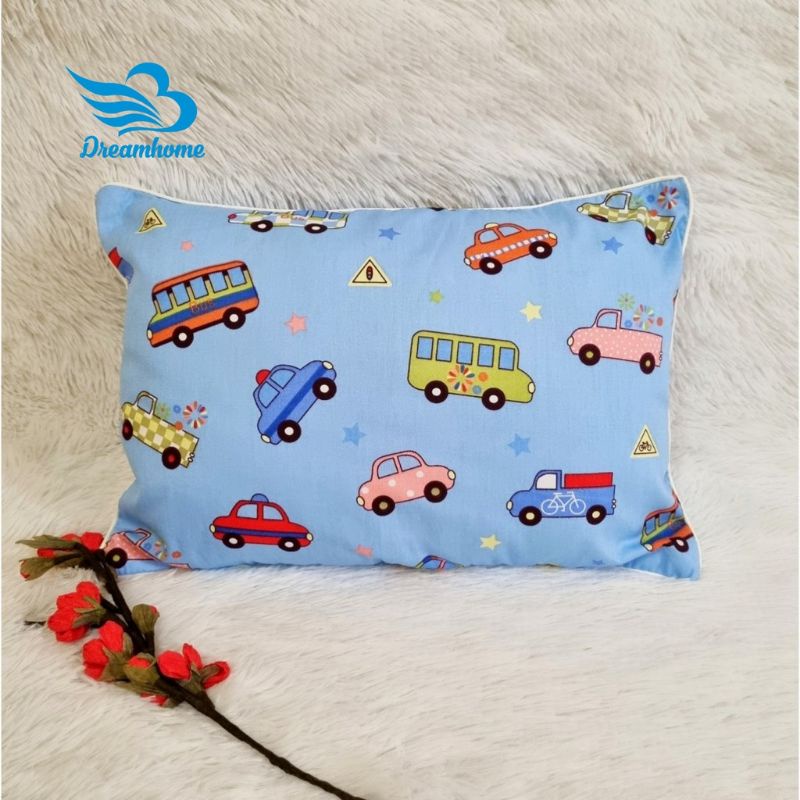 Gối Vỏ Đỗ Tâm An Vải Thô Lụa Hàn Cho Bé Sơ Sinh ( 23×32cm)