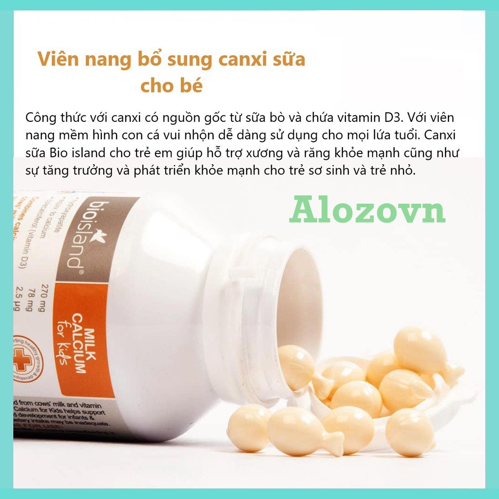 Viên bổ sung Canxi sữa Canxi Milk Bio Island Úc 90 viên