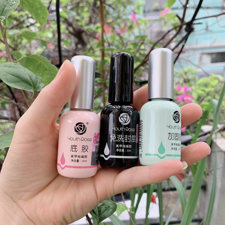 BASE , TOP , Cứng Móng , Top Lỳ Hoa Hồng có LOGO dập nắp