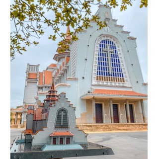 Bộ lắp ráp mô hình 3d nhà thờ dòng chúa cứu thế huế