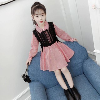 Đầm tay dài thời trang xuân thu hàn quốc 2020 cho bé gái