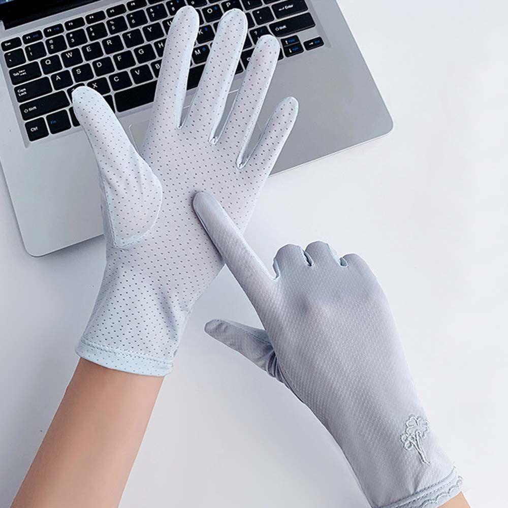 IVORY Găng Tay Chống Nắng Chống Tia UV Co Giãn Thoáng Khí Dành Cho Nữ