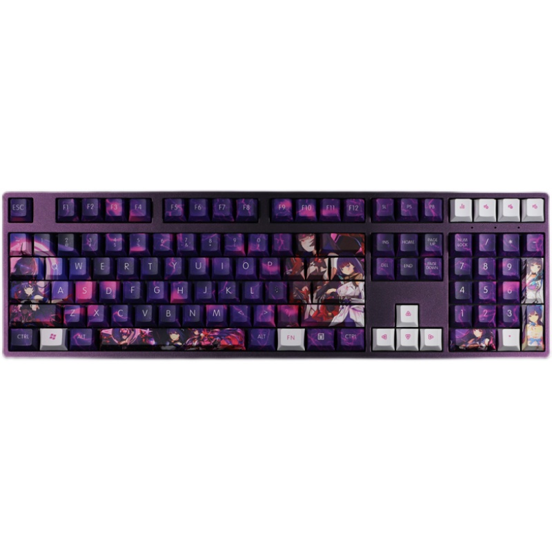 Raiden Mei Keycaps Cherry Hồ sơ Honkai Impact 3 Anime PBT Thuốc nhuộm thăng hoa Bàn phím cơ Keycaps