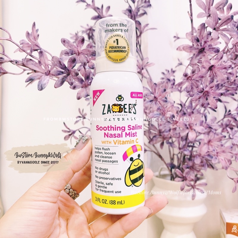 Xịt Mũi Lô Hội / Vitamin C ZARBEE'S Mỹ 88ml Dạng Phun Sương Cho bé từ sơ sinh - người lớn
