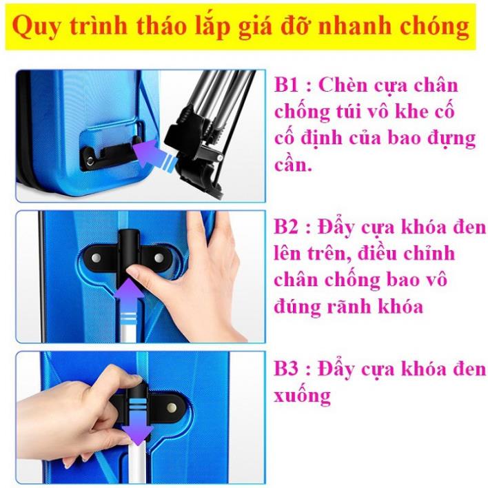 Bao Đựng Cần Câu Cá Nhựa Hợp Kim , ABS Chống Thấm Nước Bao Đựng Cần Câu Đài Cao Cấp TDC8 đồ câu FISHING_HD