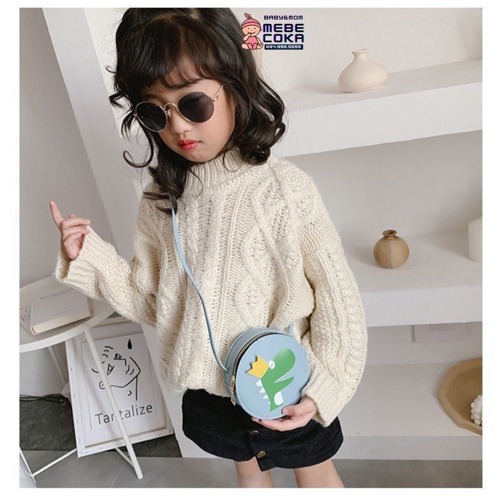 Túi đeo chéo khủng long, túi mini dễ thương phong cách Hàn Quốc cho bé gái