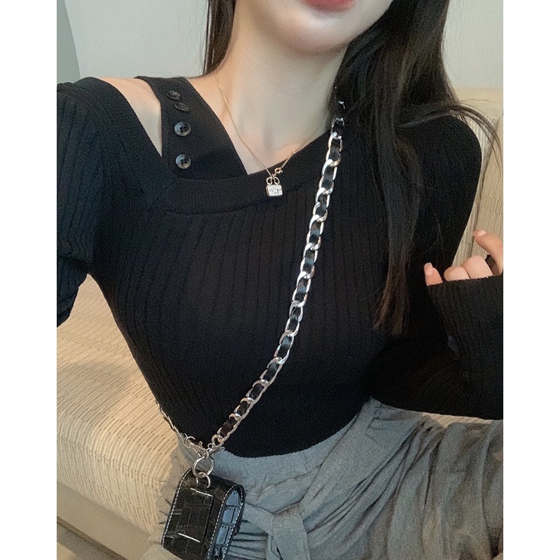 Áo Len Body Trễ Vai Gợi Cảm Freesize