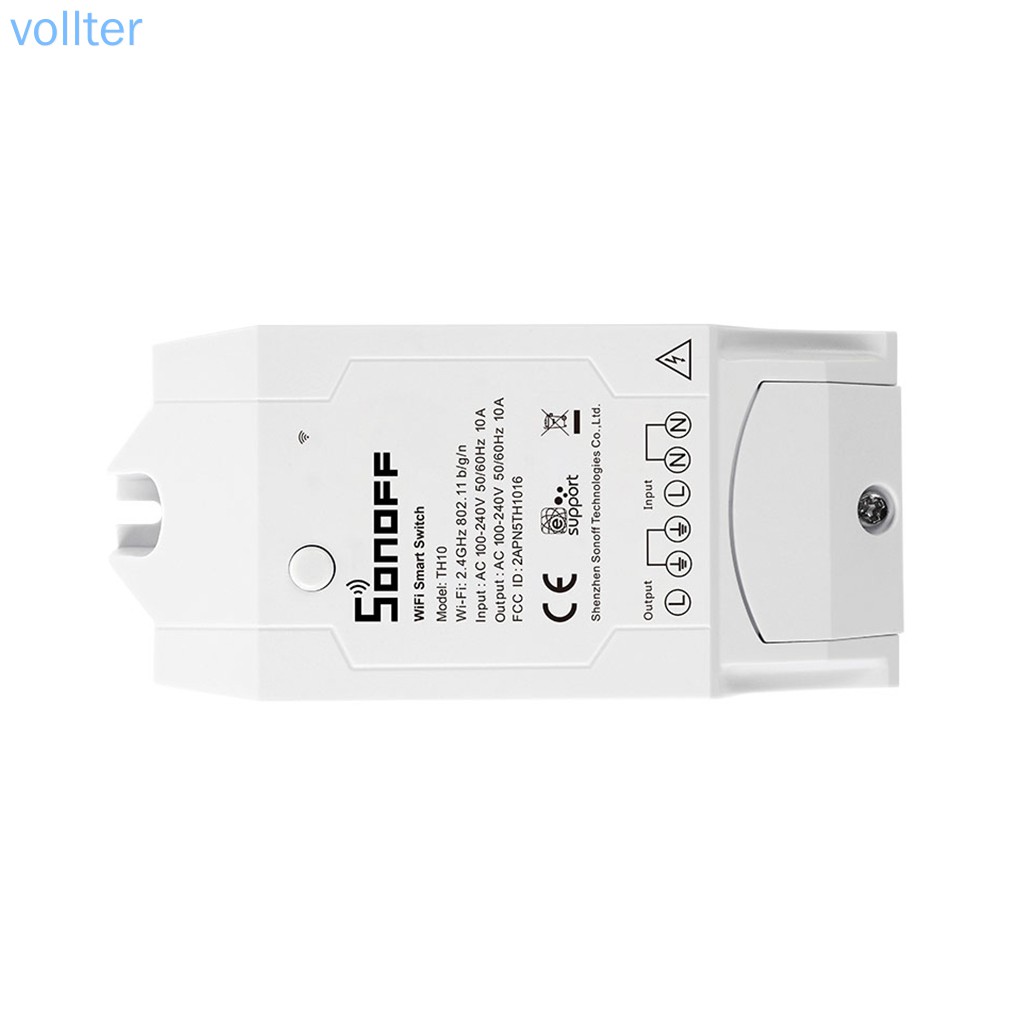 SONOFF SENSOR Công Tắc Cảm Biến Nhiệt Độ Và Độ Ẩm Voll Th10 Wifi 10a