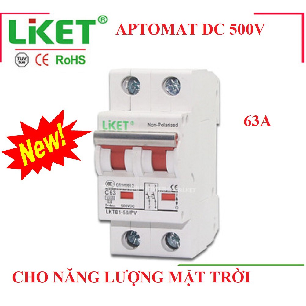 APTOMAT CB DC 500V - CB CHUYÊN DỤNG CHO NĂNG LƯỢNG MẶT TRỜI