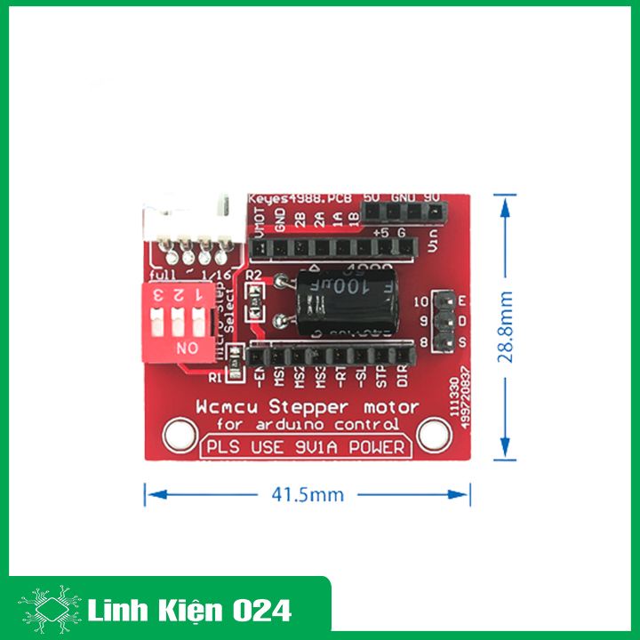 Shield điều mở rộng module điều khiển động cơ bước A4988 DRV8825