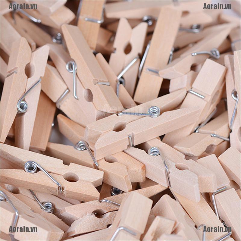 Bộ 50 Kẹp Gỗ Mini 50x25MM Trang Trí