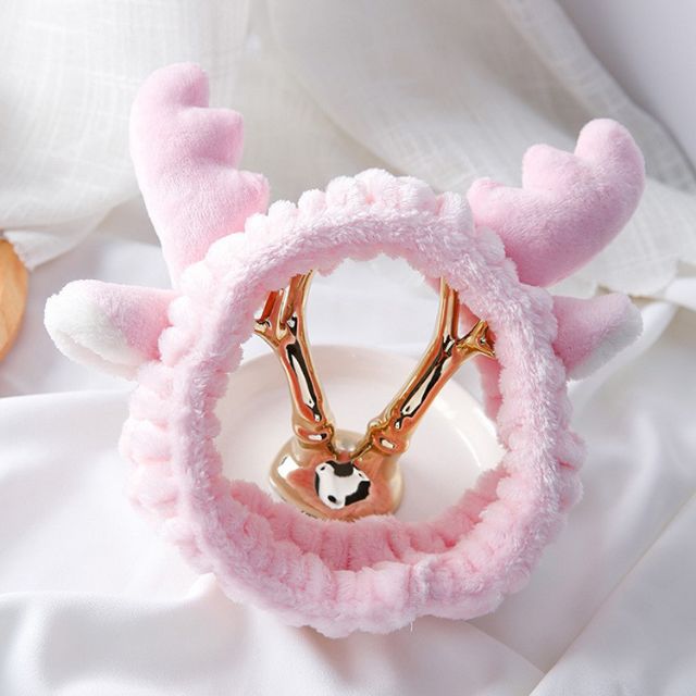 Băng đô rửa mặt sừng hưou dễ thương