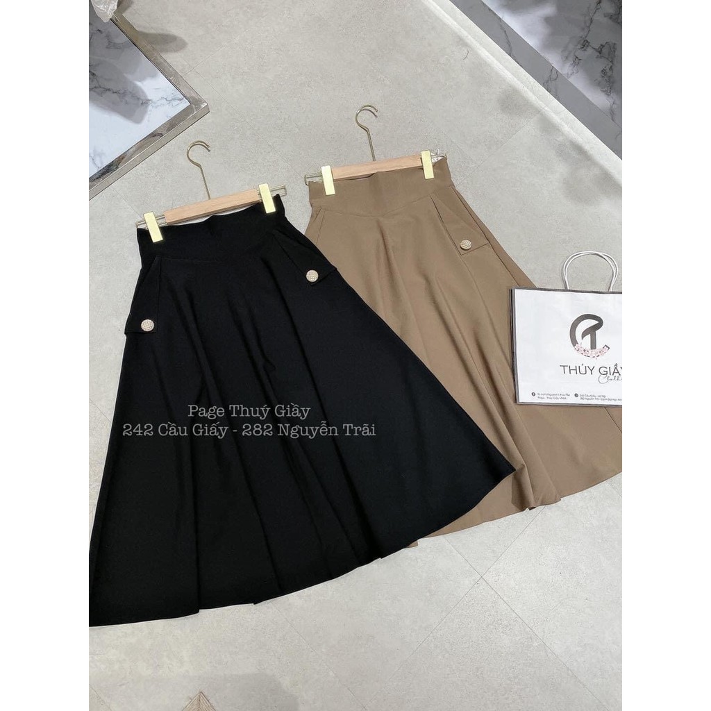 chân váy công sở dáng xòe dài | BigBuy360 - bigbuy360.vn