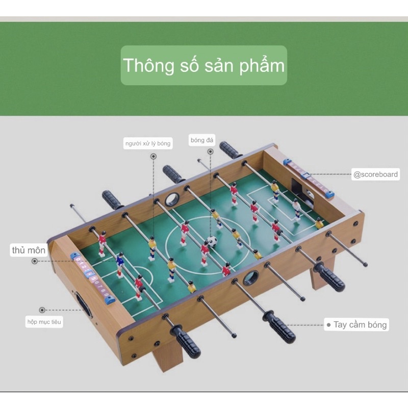 Đồ Chơi Bàn Bi Lắc 6 Tay Cầm Bằng Gỗ -Bộ Bàn Bi Lắc Loại 6 Tay Chân Ngắn/ Chân Cao