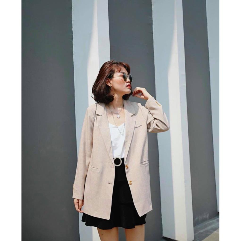 Áo khoác blazer Nữ tay dài, nút bọc đi dự tiệc, dạo phố đi chơi cà phê, quẩy bar quá sang chảnh luôn