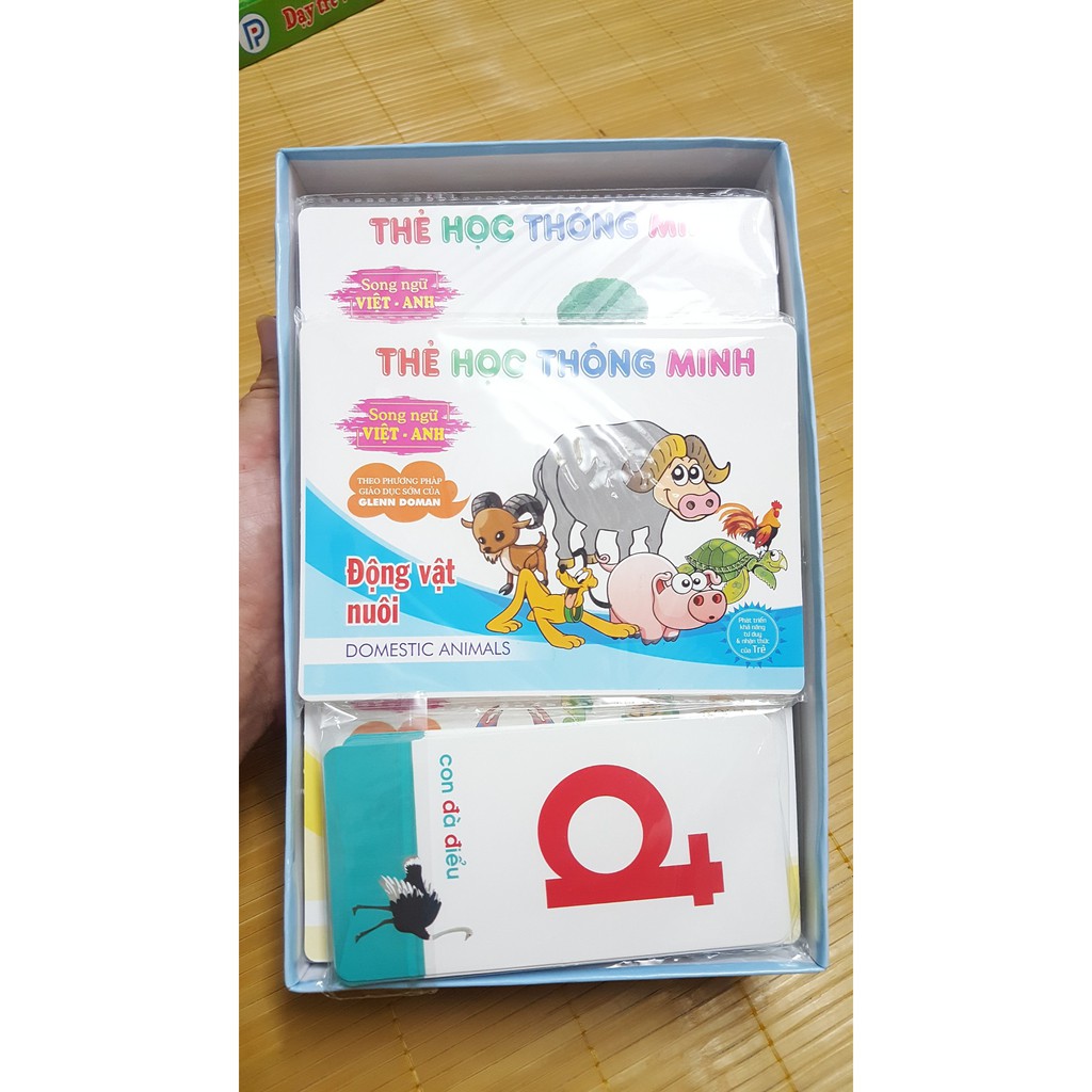 Bộ Thẻ Học Thông Minh loại to Flashcard 15 Chủ Đề song ngữ tiếng Anh cho bé từ 0-6 tuổi