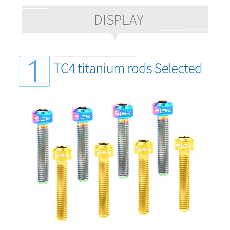 Bộ 2 Vòng Cố Định Tay Phanh Xe Đạp Leo Núi Bằng Hợp Kim Titan M5x25mm