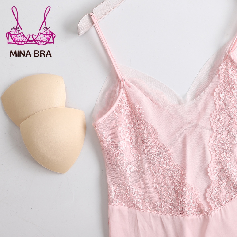 Váy Ngủ Hai Dây Cổ Chữ V Khoét Sau Gợi Cảm Thời Trang MINABRA Đầm Ngủ Phối Ren Ngực Có Đệm VN01 | BigBuy360 - bigbuy360.vn