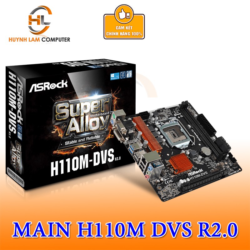 Main Asrock H110M DVS R3.0 Chính hãng FPT Phân phối