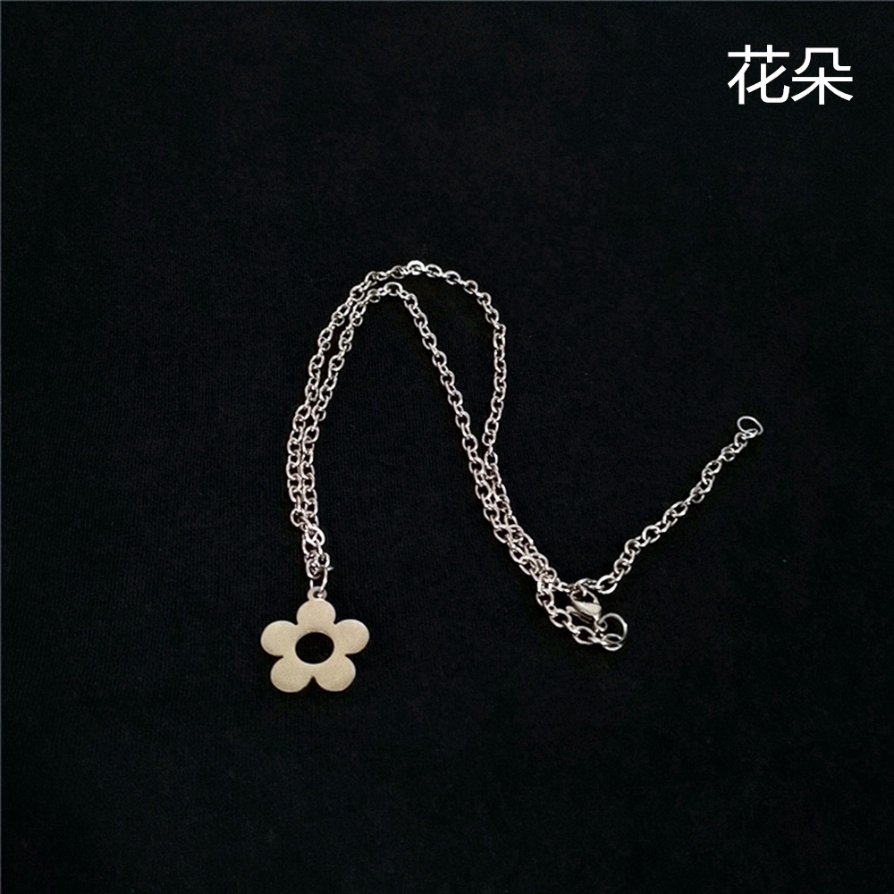 Dây chuyền mặt hình hoa trái tim phong cách Hàn Quốc thời trang cho nữ