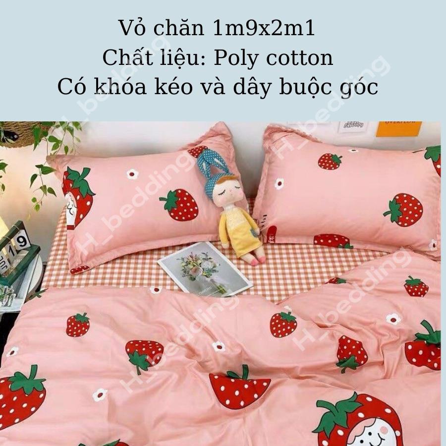 Vỏ chăn,mền cotton poly 1m9x2m1,lồng được ruột,được chọn mẫu