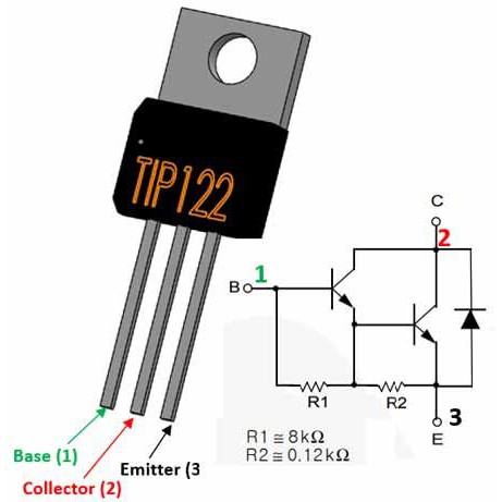 Transistor TIP122 TO-220 NPN Darlington 5A 100V