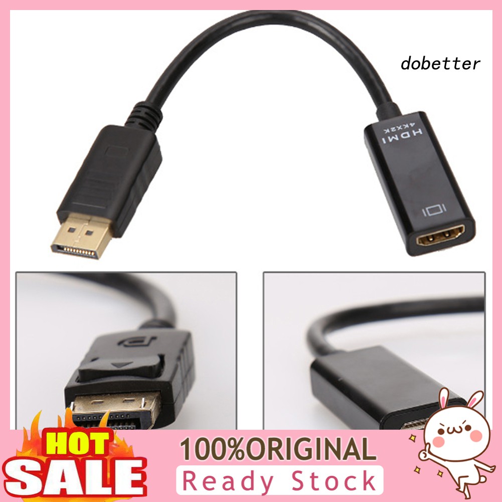 Cáp chuyển đổi Display Port DP 4K sang HDMI cho máy tính bàn/máy tính xách tay/TV/máy chiếu