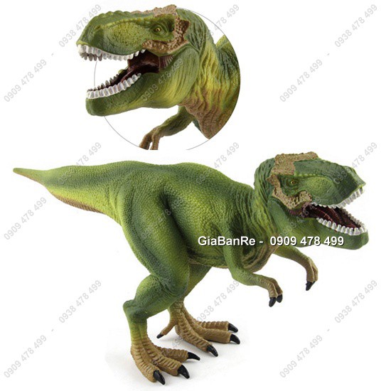 Mô Hình Khủng Long Bạo Chúa T-Rex Xanh Vàng  - Dài 23cm - 77321