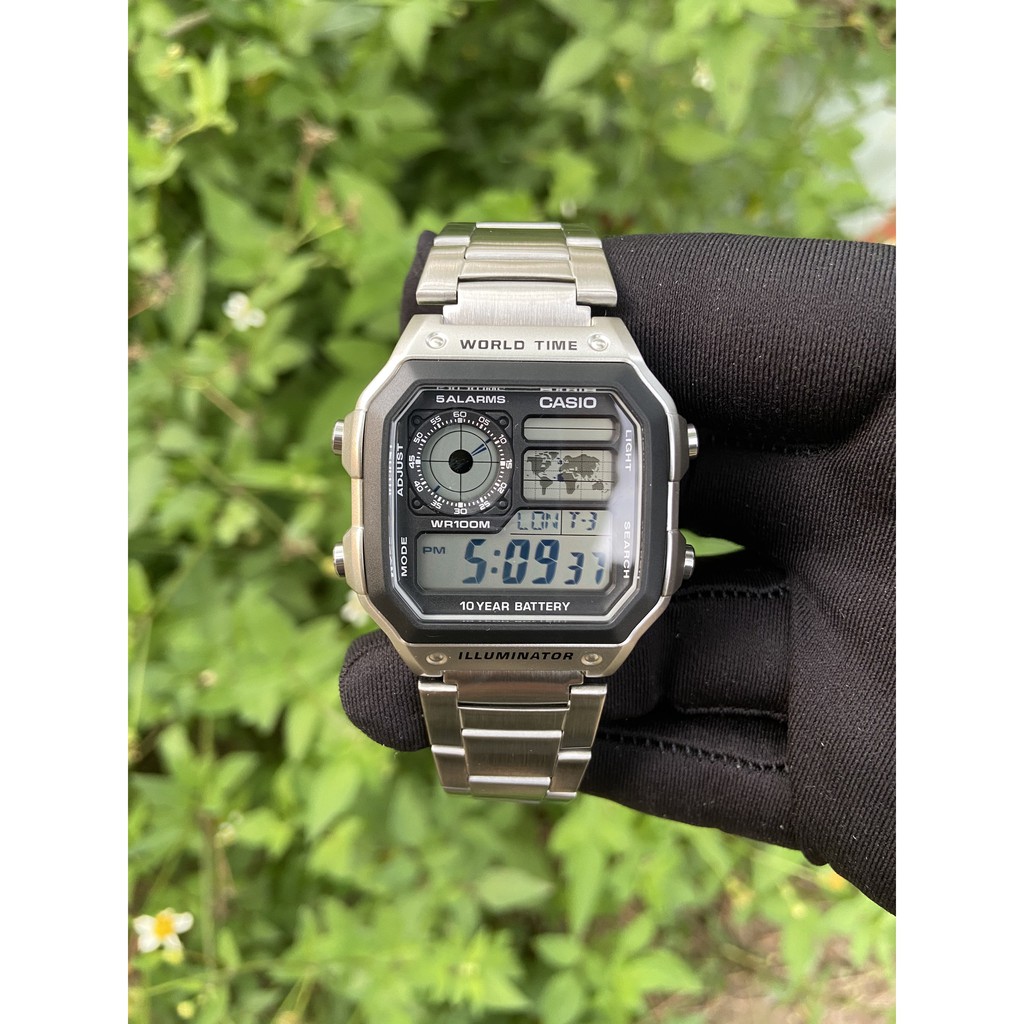 Đồng hồ nam Casio AE1200WHD dây kim loại