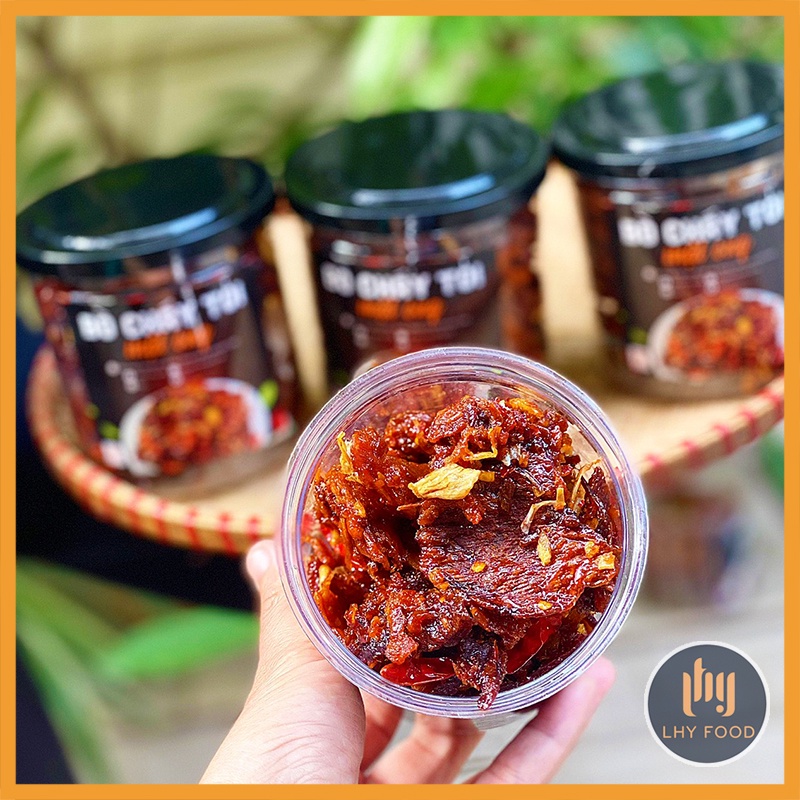 Khô bò vụn cháy tỏi🍟FREESHIP🍟 200Gam LHYFOOD đồ ăn vặt Hà Nội