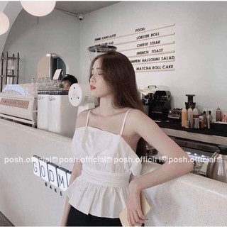 Áo kiểu 2 dây peplum bèo nhún (CÓ ẢNH THẬT)