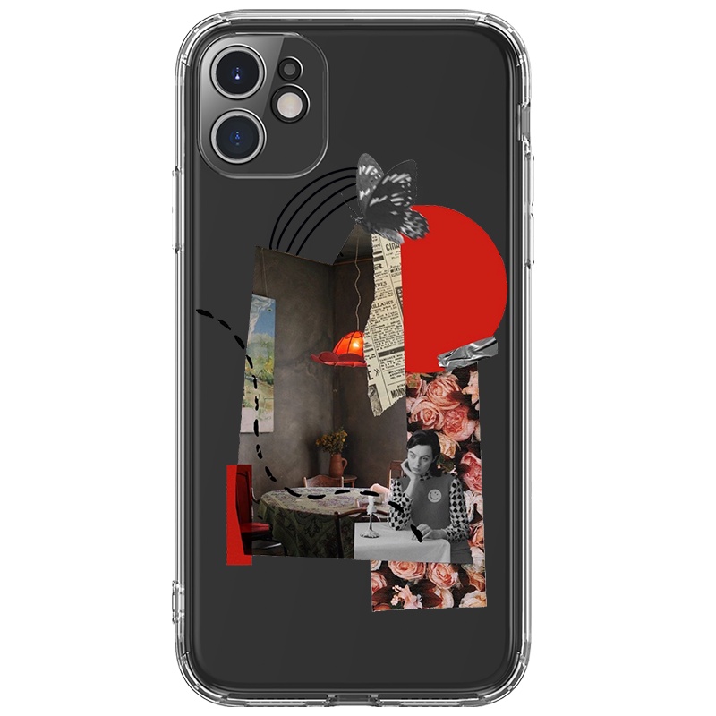 Ốp lưng JURSUE mềm chống sốc hình độc lạ ngộ nghĩnh  cho iPhone 13 12 11 Pro Max SE 2020 X XR XS ip 8 7 Plus Y1943