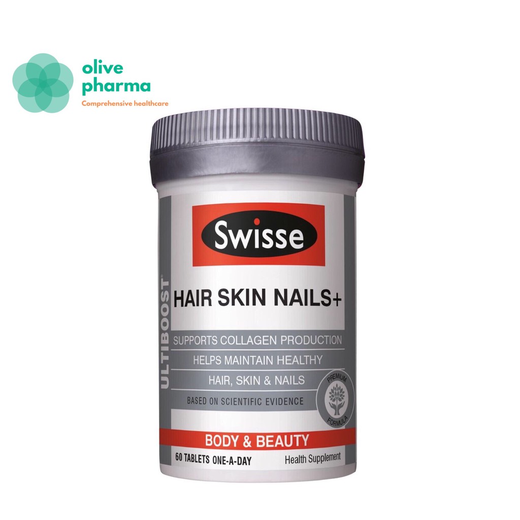 Viên uống đẹp da, móng, tóc Swisse Hair Skin Nails | Thế Giới Skin Care