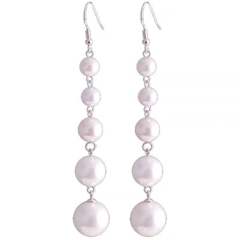 Bông tai 5 hạt châu từ nhỏ tới lớn phong cách hàn quốc