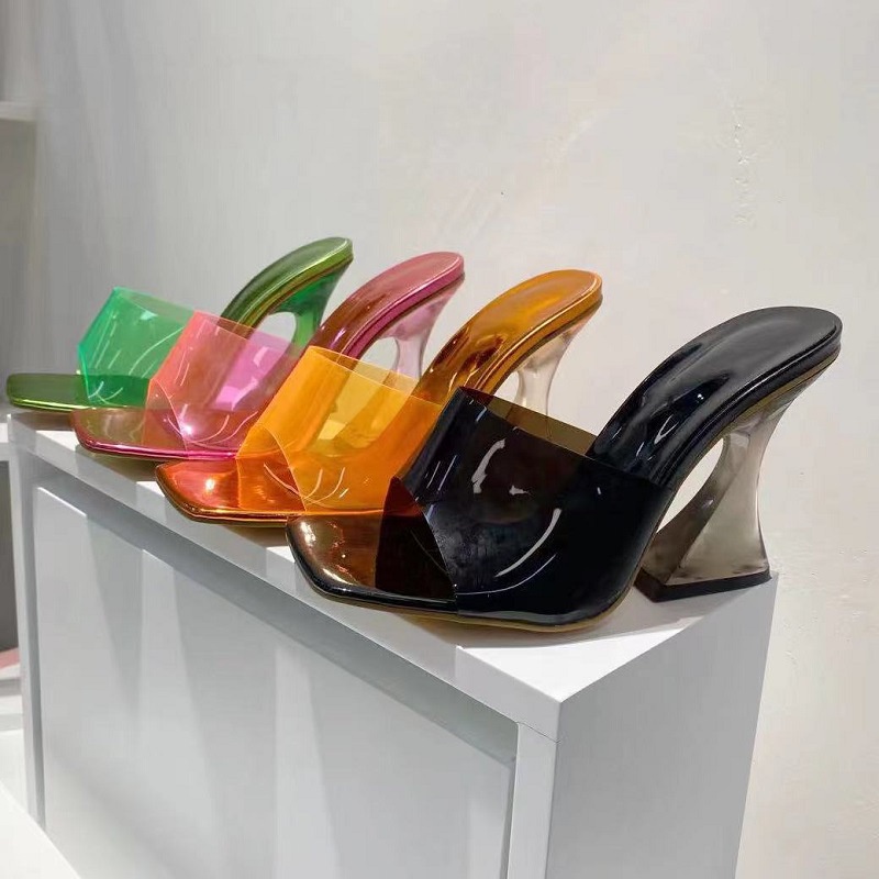 Giày Cao Gót Mũi Vuông 3.54 Inch Size 35-42 Thời Trang Cho Nữ