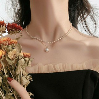 Dây chuyền hai lớp ngọc trai nhân tạo (DCCN54)