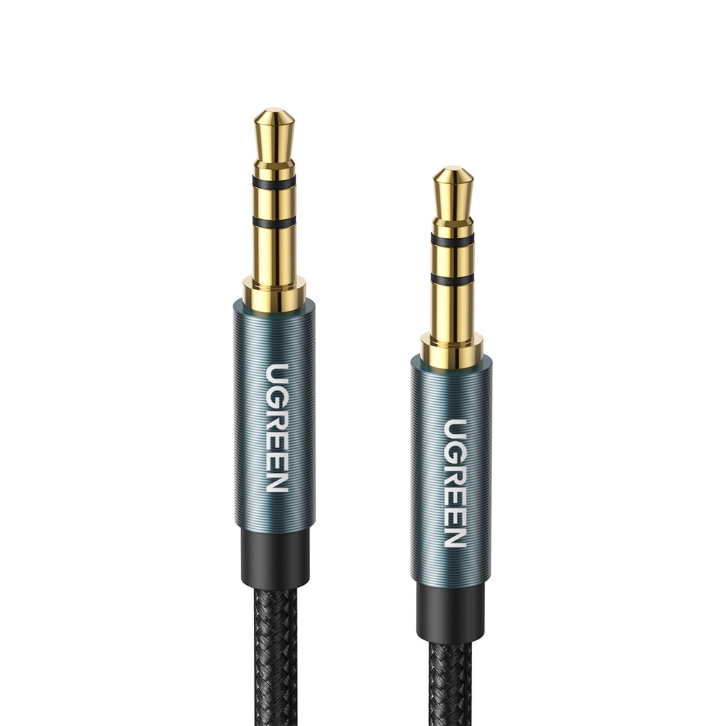 Dây cáp âm thanh aux UGREEN giắc cắm 3.5mm màu xanh dương chuyên dụng