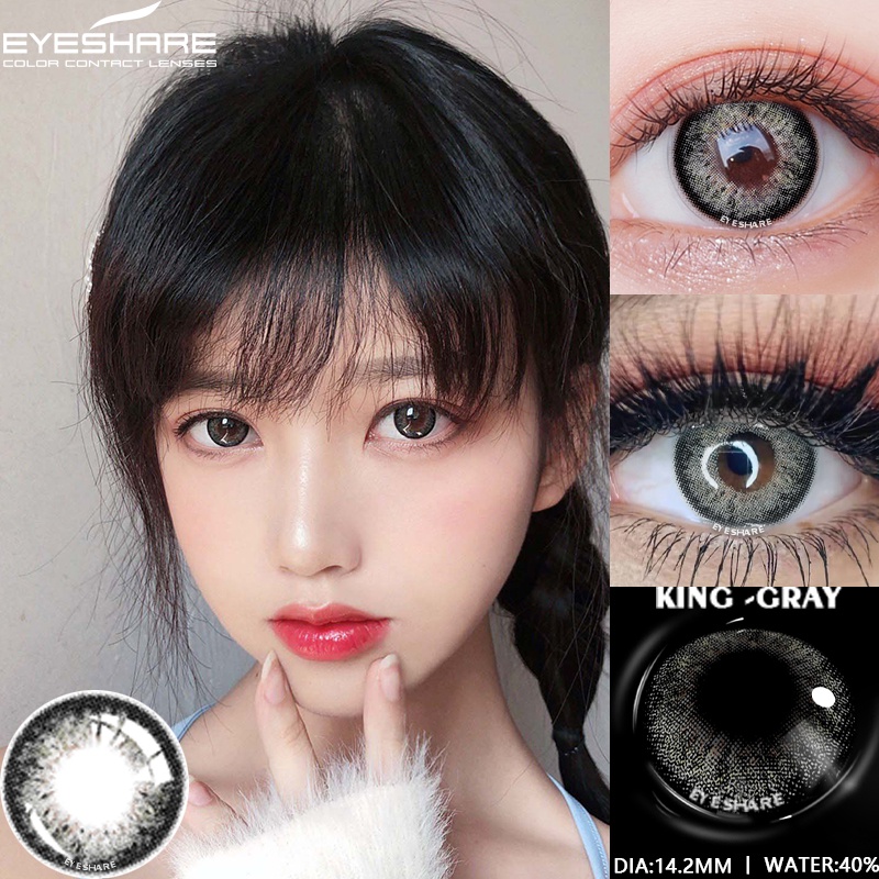 EYESHARE [Hàng mới về] Bộ 2 kính áp tròng mềm mịn trang điểm mắt