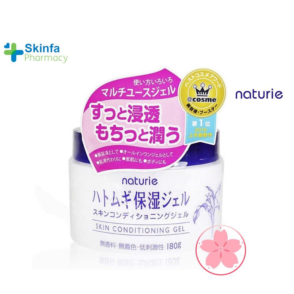 Kem Dưỡng Ẩm Hạt Ý Dĩ - Naturie Hatomugi Skin Conditioning Gel 180gr - Nhật Bản - Skinfa.