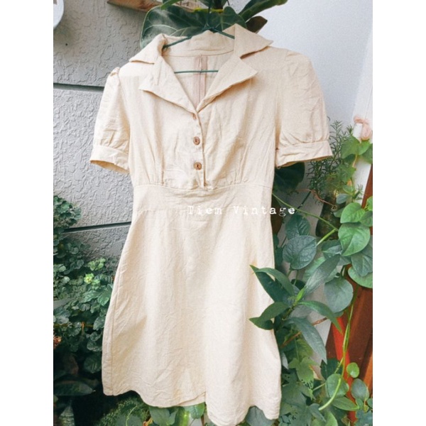 2hand Đầm linen cổ điển Tiệm Vintage