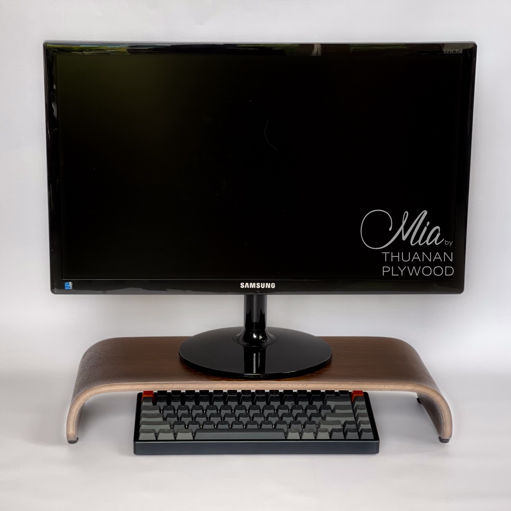 Kệ màn hình, laptop, Mac. Bàn kê màn hình Monitor stand Mia by Thuan An Plywood gỗ tự nhiên Óc chó WALNUT