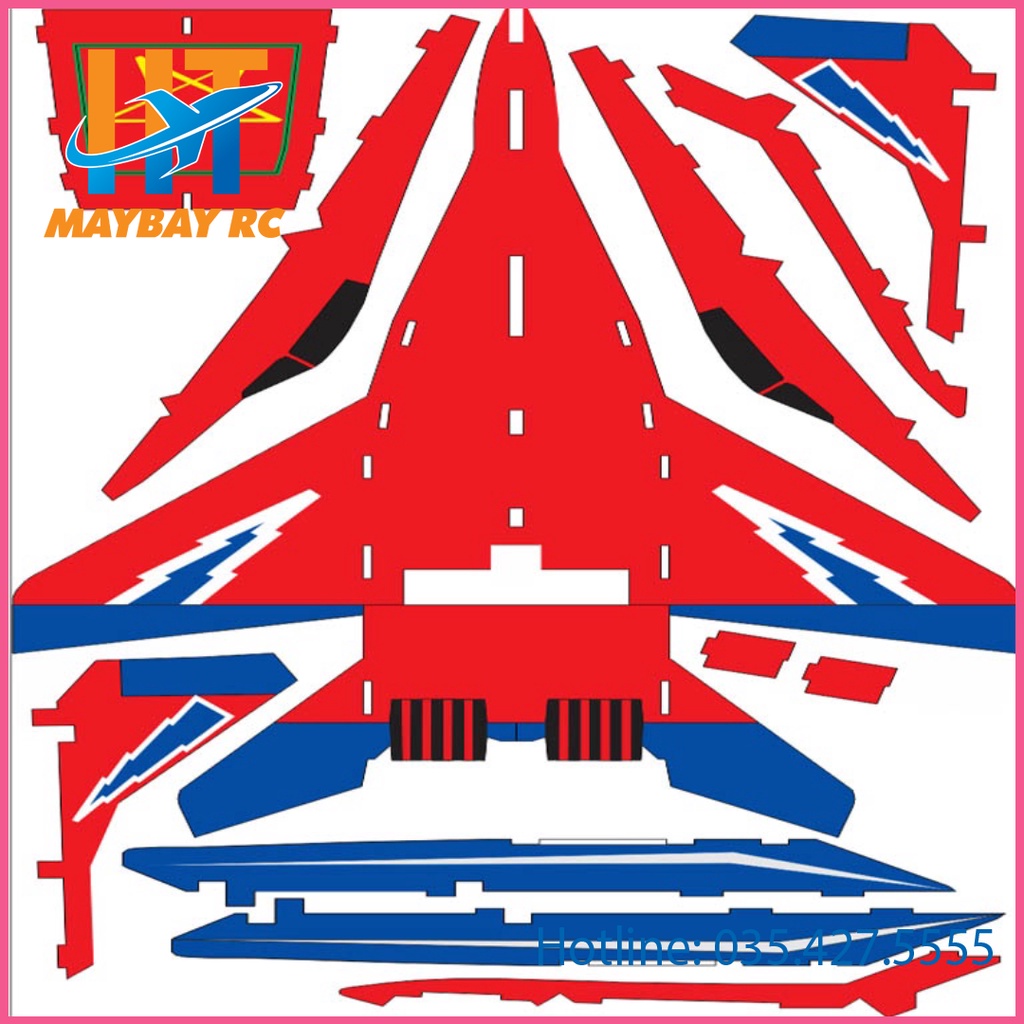 Decal mig 29 flat sải 72cm siều đẹp dễ làm