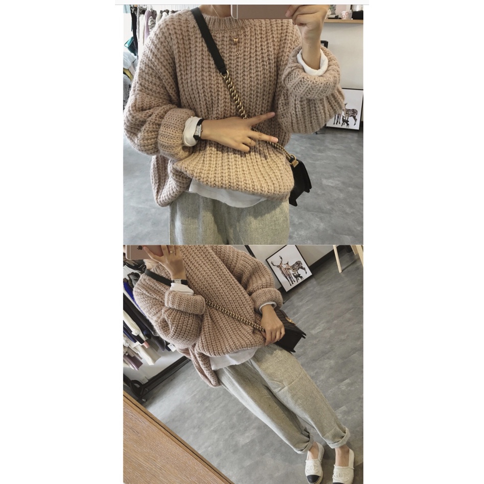 Áo len nữ from rộng thoải mái phong cách Hàn Quốc LR0001 | BigBuy360 - bigbuy360.vn
