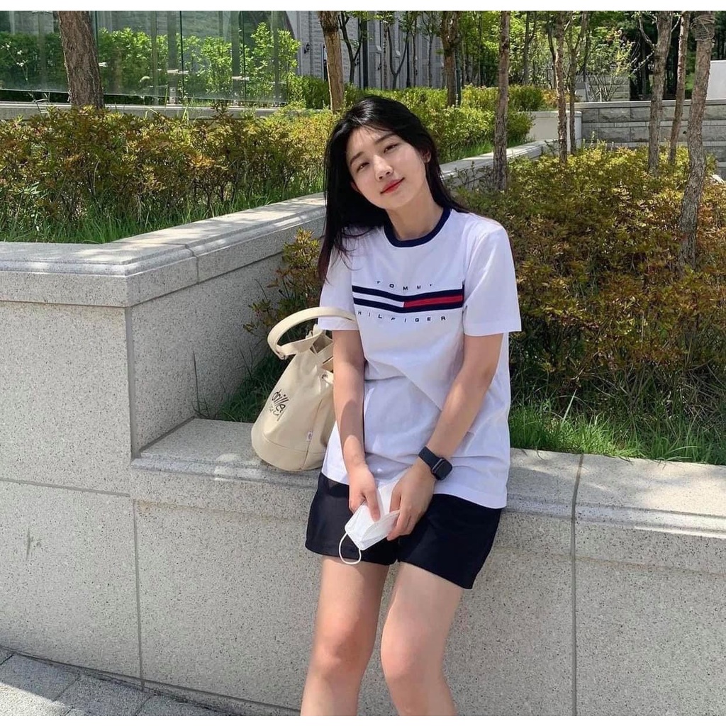 Áo Phông Tommy xuất dư cotton nam nữ cao cấp form rộng nhập by Alala