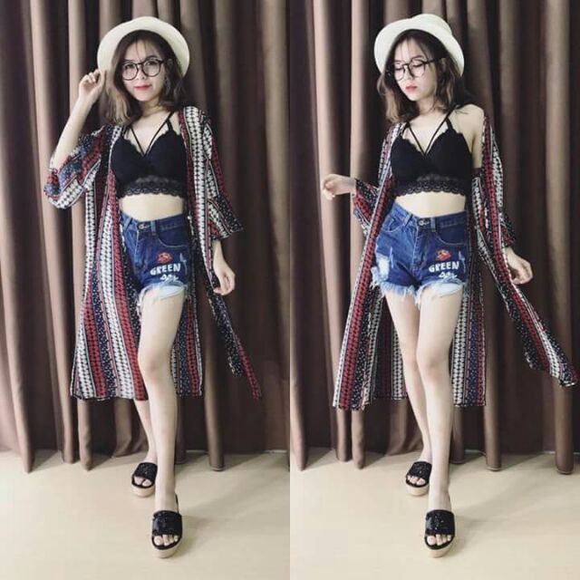 Áo kimono voan đi biển 💋Hàng Quảng Châu💋 sẵn hàng