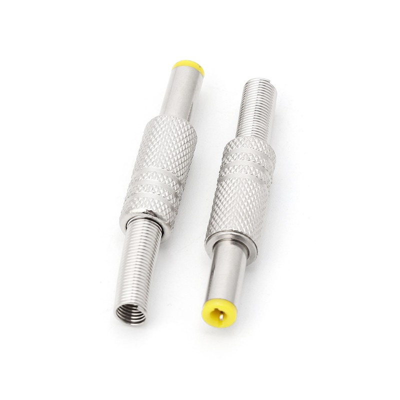 Set 5 đầu nối nguồn Dc 5.5x2.5mm bằng kim loại có đầu vàng