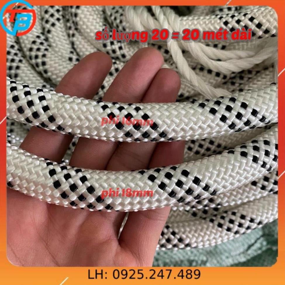 Dây dù phi 16 [DÂY CƯỜNG LỰC] dây dù tết, 55m dây dù tròn tết siêu bền bỉ